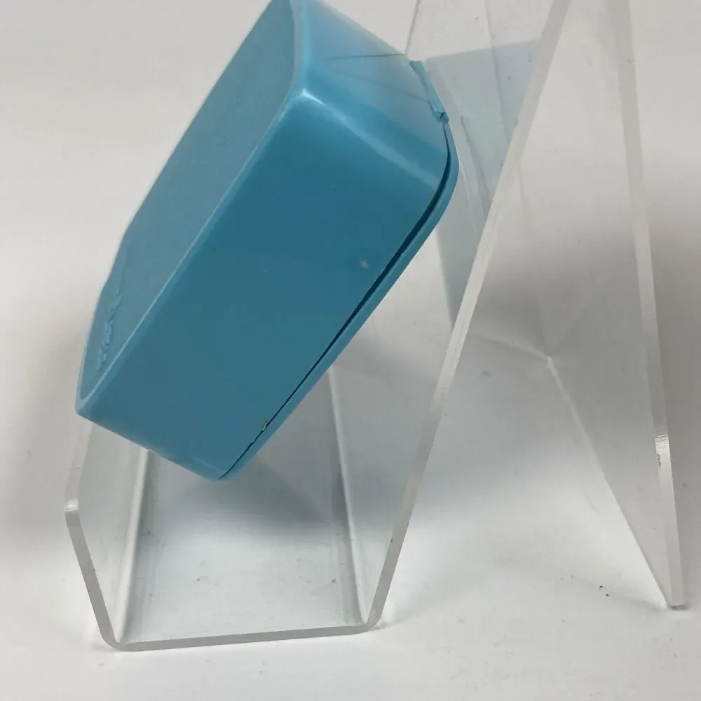 Tupperware Vintage Label Dispenser with Roll of Freezer Labels Blue Aqua